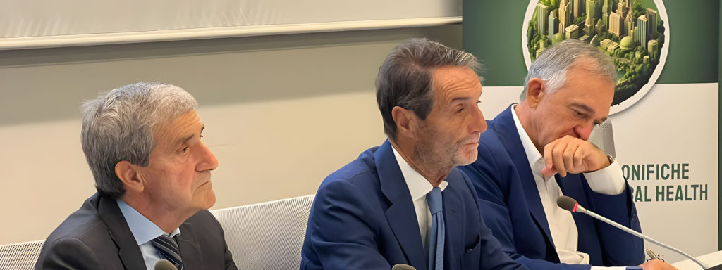 Il Presidente della Regione Lombardia Attilio Fontana all'evento di Motore Sanità "Impatto delle Bonifiche Ambientali sul Global Health".