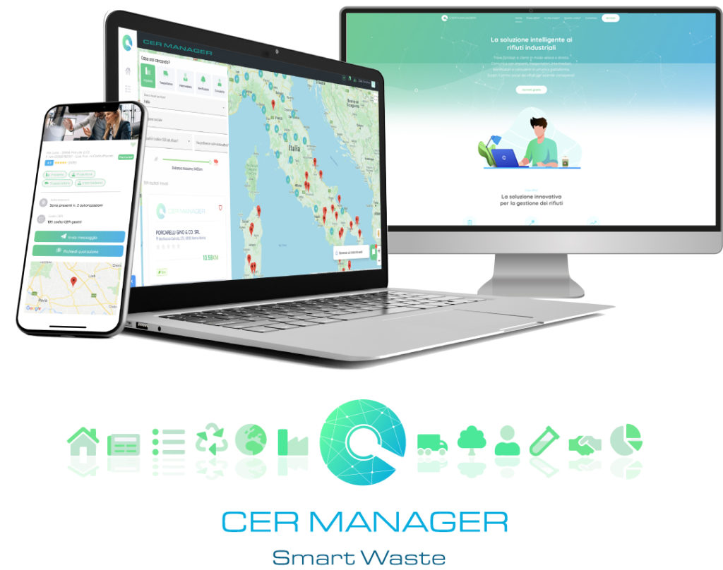 CER MANAGER, applicazione gratuita rivoluzionaria nel settore del trasporto, trattamento e smaltimento dei rifiuti, realizzata da Vibeco S.r.l.